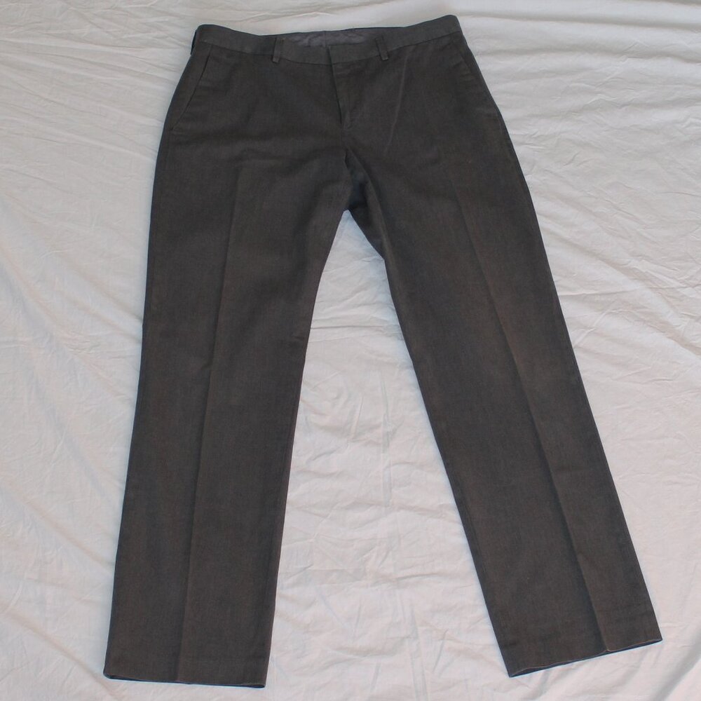 Express "Producer" Style Gray Men’s  34 x 32 Cotton Stretch Dress Pants